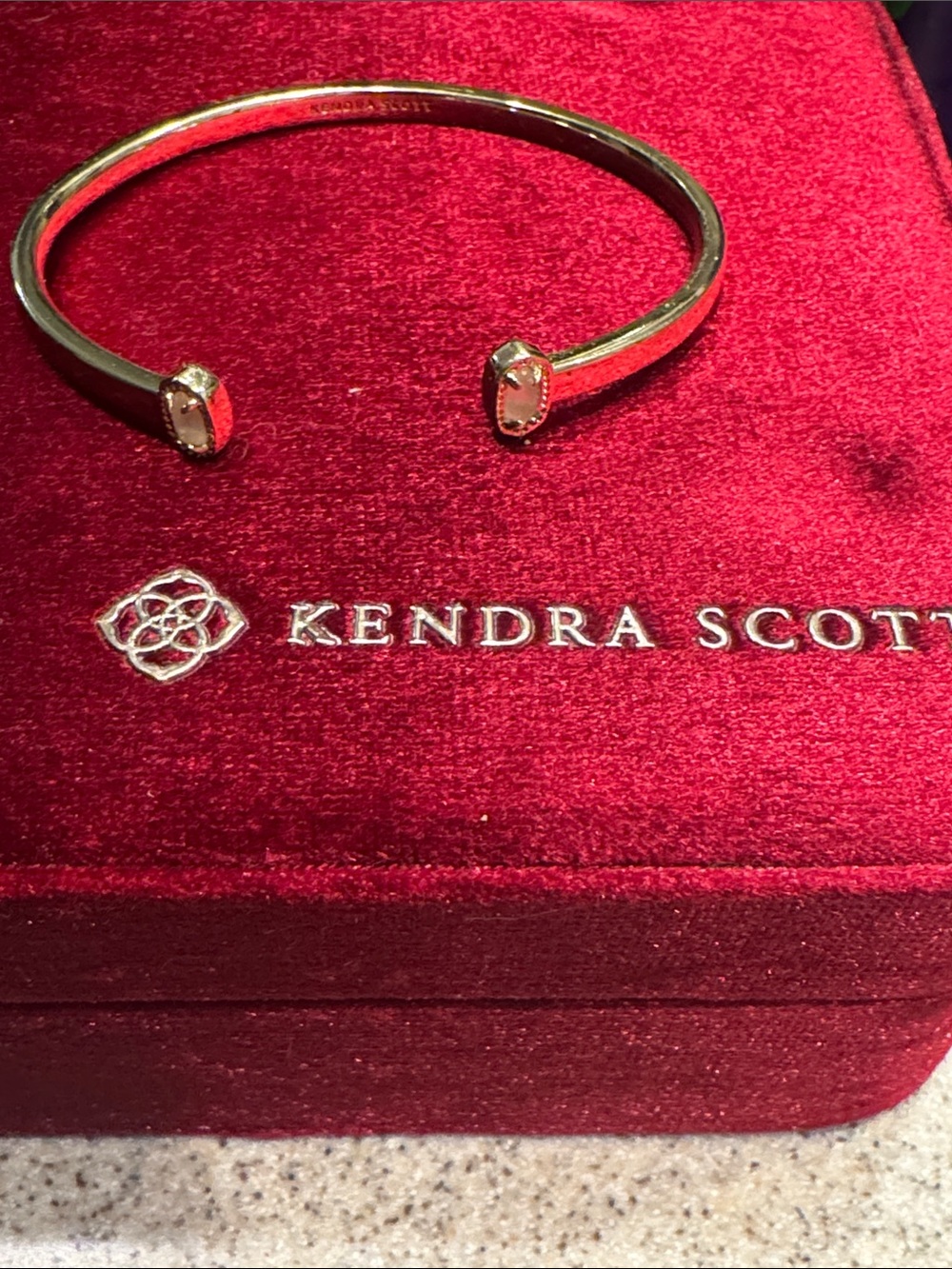 Kendra Scott Gold Open Cuff Bracelet with Oval Endcaps